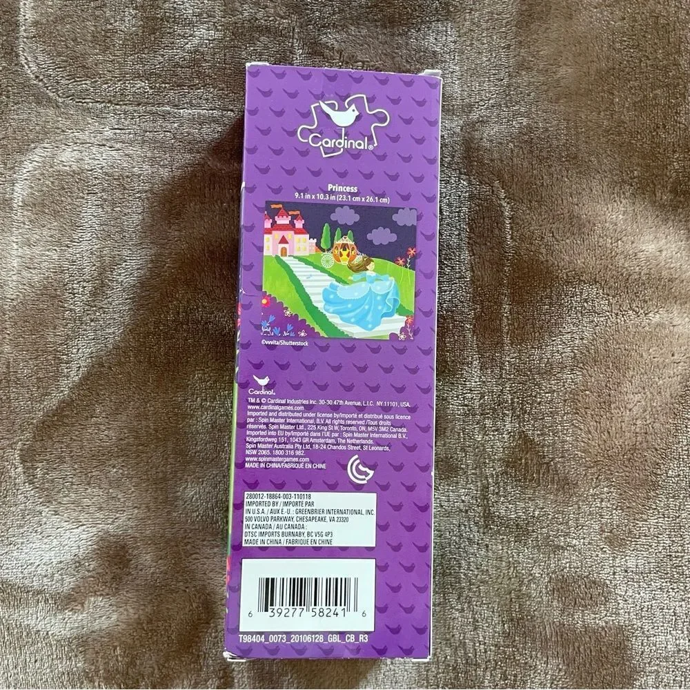 24-Piece Princess and Carriage Puzzle Toddler New